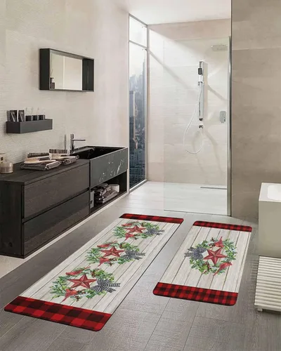 Miniatura 2 de Tapete de baño con estrella de campo para bañera, antideslizante, de secado rápido y absorbente, de tierra de diatomeas, fregadero de ducha