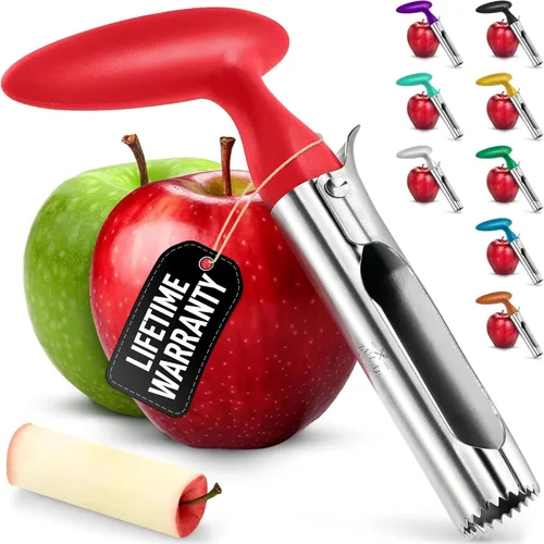 Deshuesador para manzanas de calidad superior - Fácil de usar y duradero deshuesador de corazón de todas las variedades de manzanas, peras, Cherry