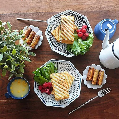 Miniatura 2 de Sartén para sándwich, sartenes de desayuno para evitar pegar panini haciendo panini patrón rejilla adecuada para hacer sándwiches