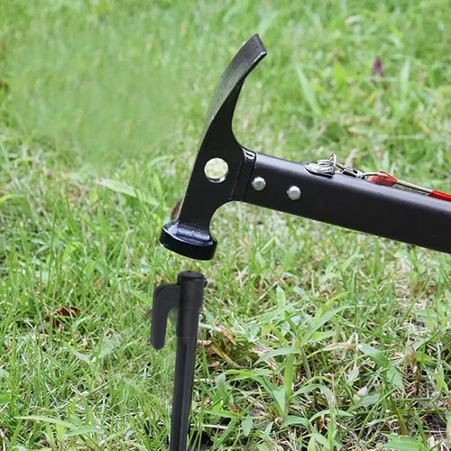 Miniatura 6 de 30 estacas de plástico resistente de 6 pulgadas para bordes de paisaje, estacas de anclaje, soporte para plantas, estacas de césped, estacas de Negro