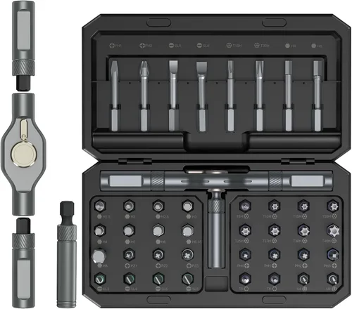 Miniatura 10 de LOFICOPER Juego de destornilladores de trinquete, juego de destornilladores magnéticos 42 en 1 con mango de trinquete, kit de herramientas
