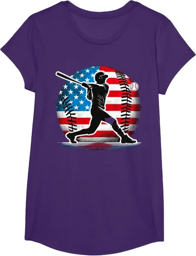 Miniatura 15 de Camiseta de jugador de béisbol estadounidense con bandera de Estados Unidos