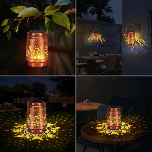 Miniatura 5 de Lámpara Solar de Linterna para Exterior Impermeable, Decoraciones de Jardín, Regalos de Navidad y Cumpleaños para Mujeres, Mamá, Abuela, Decoración