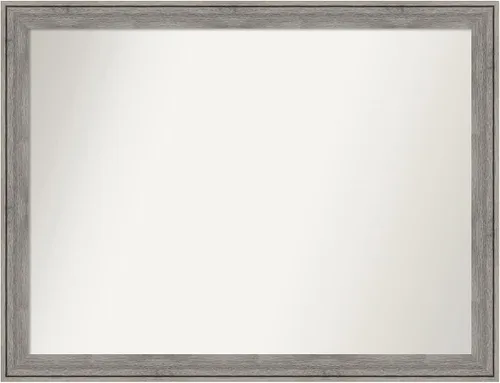 Miniatura 85 de Amanti Art Espejo de pared personalizado no biselado (24.5 x 24.5 pulgadas), marco gris marrón alta, varios tamaños personalizados, espejo de baño