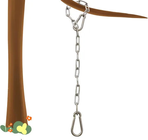 Cadena de acero inoxidable resistente, capacidad de 550 libras para sacos de boxeo, silla colgante, hamacas, columpio, trapecio, yoga