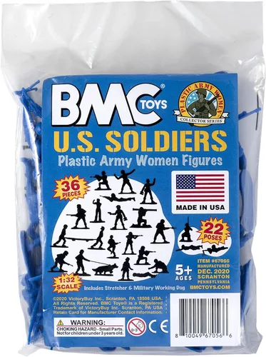 Miniatura 8 de BMC - Figuras de plástico para mujer, 36 unidades, color azul, fabricadas en Estados Unidos