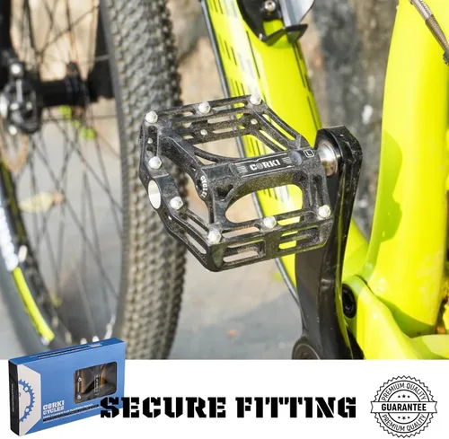 Miniatura 5 de Corki Cycles TOPO Pedales de bicicleta de montaña con plataforma plana de titanio - 9/16
