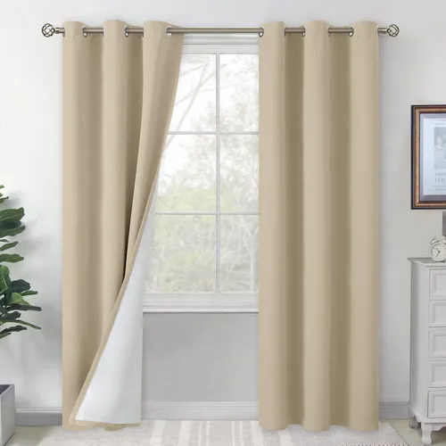 Miniatura 36 de BGment Cortinas opacas cortas de 30 pulgadas de largo, 2 paneles de cortinas 100% de oscurecimiento de la habitación para ventanas pequeñas
