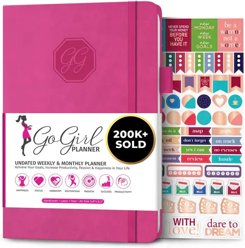 Miniatura 7 de GoGirl Agenda y organizador para mujer – Agenda semanal tamaño A5, diario de objetivos y agenda para mejorar la gestión del tiempo, la productividad