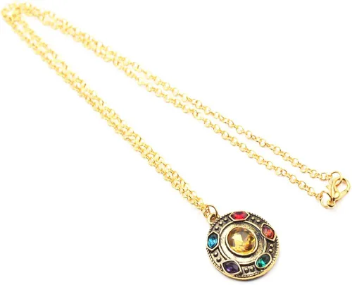 Miniatura 5 de PILLOBOX Thanos Infinity Guantelete Collar Joyería Colgante Juguetes Regalos Para NiñoNiñaHijoHija Metal