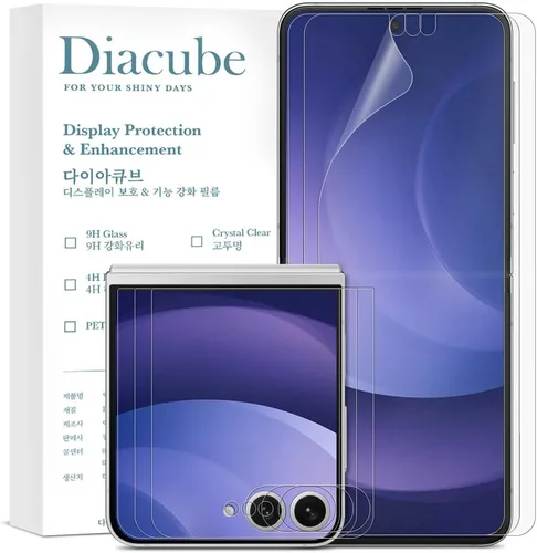Miniatura 9 de [Paquete de 3+3] para Samsung Galaxy Z Flip 3 0.18 oz, protector de pantalla mate antirreflejos EPU+TPU, cubierta completa en el interior + 3