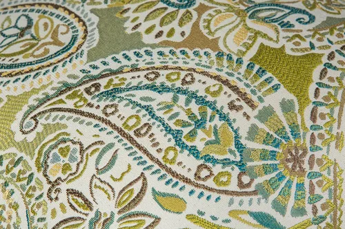 Miniatura 4 de Mika Home - Juego de 2 fundas de almohada oblongas rectangulares para sofá, sofá cama, silla, diseño de rayas paisley, 12 x 20 pulgadas, verde