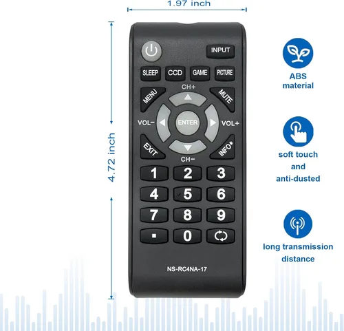 Miniatura 4 de NS-RC4NA-17 - Control remoto de repuesto para Insignia TV NS24D310NA17 NS-24D310NA17 NS24D510MX17 NS-24D510MX17 NS24D510NA17 NS-24D510NA17