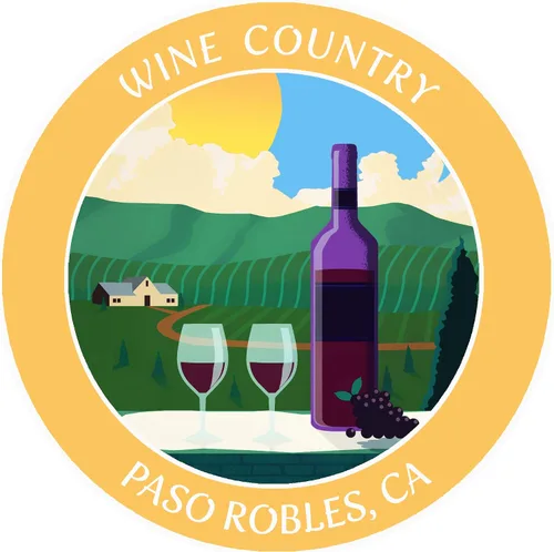Miniatura 3 de Vinyard - Wine Country - Paso Robles, California 3.5 pulgadas DIY Adhesivo de vinilo adhesivo de aventura vacaciones tema novedad apliques Columbia