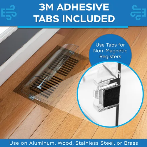 Miniatura 6 de Eureka Air Deflector de ventilación – Redirige el flujo de aire – Se adapta a registros de ventilación de 10 a 14 pulgadas de ancho para pisos