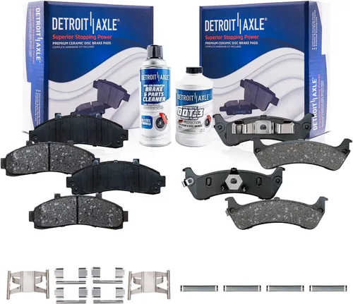 Miniatura 101 de Detroit Axle - Pastillas de freno traseras para Honda Odyssey 2011-2017 Pilot 2007-2013 MDX 2010-2013 ZDX 2010-2013 Pastillas de freno de cerámica