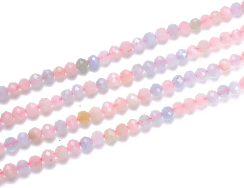Miniatura 19 de Adabele Cuentas redondas facetadas pequeñas de 0.118 in con piedras preciosas de amazonita azul natural de 15 pulgadas