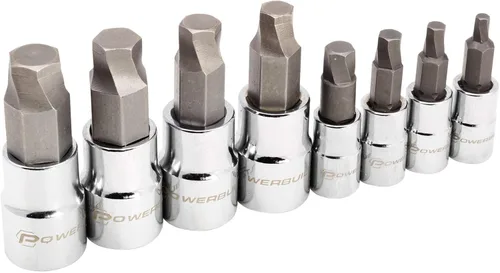 Miniatura 7 de Powerbuilt Zeon 642575 - Juego de llaves hexagonales métricas de 8 piezas, con uso para sujetadores dañados, estándar, oxidados, pernos redondeados