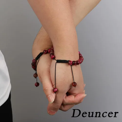 Miniatura 7 de Pulsera ajustable unisex con cuentas de cristal de ágata natural de 0.315in