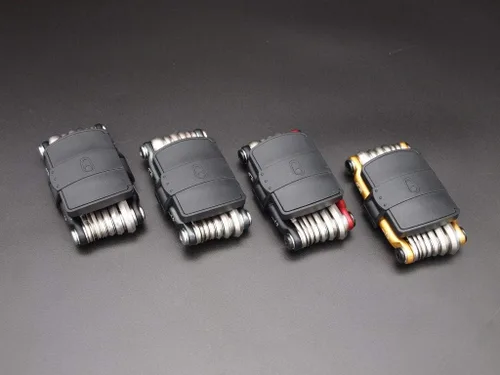 Miniatura 6 de Crankbrothers Herramienta multiherramienta M 5 para bicicleta, multiherramienta MTB negro y rojo, 5 herramientas de bicicleta (herramienta 5 en 1)