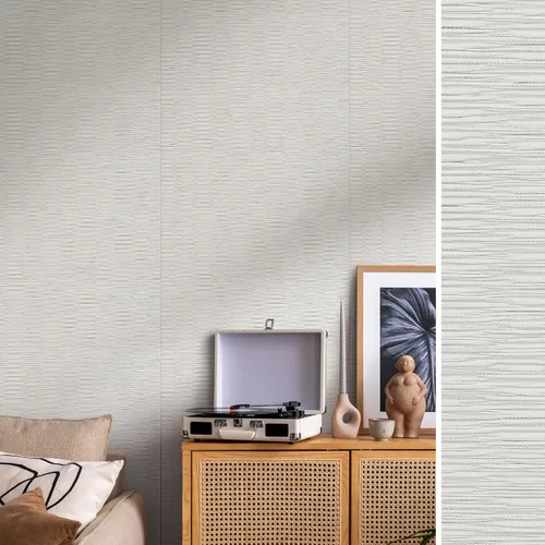 Miniatura 11 de GoDear Design Papel tapiz de imitación de tela de hierba, papel texturizado tipo tela para cubrir muebles, 23" An x 96" L, papel sin adhesivo, rayas