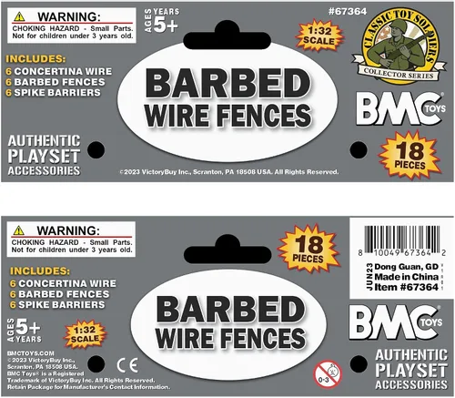 Miniatura 5 de BMC CTS Concertina Barbed Wire Fence Barricade - 18 piezas de plástico ejército hombres accesorio