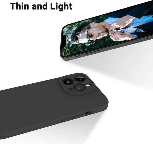 Miniatura 4 de OTOFLY Diseñada para iPhone 13 Pro Max, funda delgada de silicona a prueba de golpes con protector de lente de cámara para iPhone 13 Pro Max de 6.7