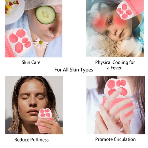 Miniatura 5 de Evmliy Rodillo de Hielo para la Cara, Rodillo de Hielo de Silicona Molde de Hielo Facial para Iluminar la Piel Mejorando el Brillo Natural, Rodillo
