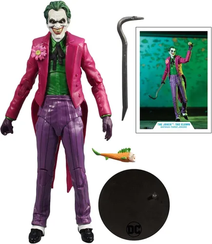 Miniatura 2 de DC Multiverse The Joker: The Clown from Batman: Three Jokers - Figura de acción de 7 pulgadas con accesorios