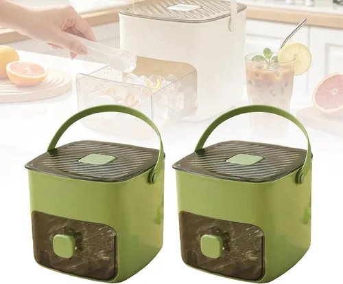 Bandeja de cubitos de hielo con tapa y contenedor: bandeja de hielo portátil para congelador - Molde de hielo de fácil liberación - Sistema de