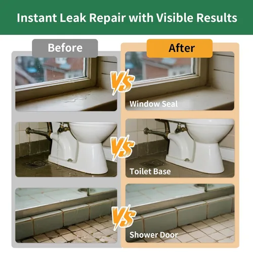 Miniatura 6 de YKF Sellador transparente impermeable de 12 onzas, revestimiento transparente de reparación de fugas a base de agua para techo, pared, baño, ducha