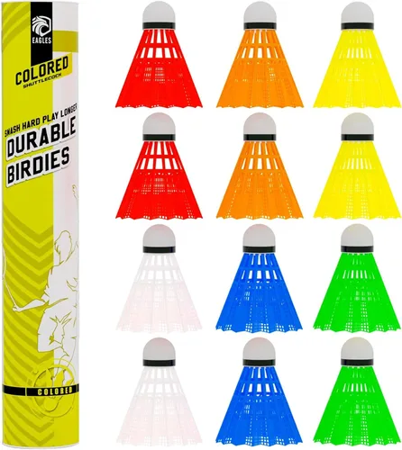 Miniatura 7 de EAGLES Volantes de bádminton - Volantes de bádminton de nylon para entrenamiento de bateo de sóftbol/béisbol - Paquete de 24, 12 o 6 volantes