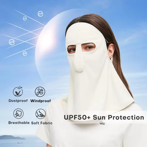 Miniatura 4 de Polaina para el cuello, máscara de protección solar, pasamontañas, bandanas de cara completa, cubierta de protección solar UPF50+ con bucles