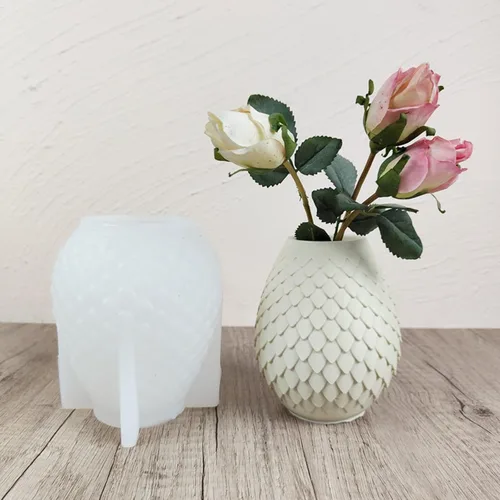 Miniatura 13 de Molde de silicona para maceta de cara abstracta, jarrón para suculentas, jarrón, yeso, molde para concreto, soporte para velas, molde de resina