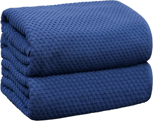 Miniatura 37 de COTTON CRAFT Sábanas de Baño con Tejido de Gofre - Juego de 2 Sábanas de Baño de Lujo Estilo Spa Europeo con Tejido de Gofre - Sábana de Baño de Gris