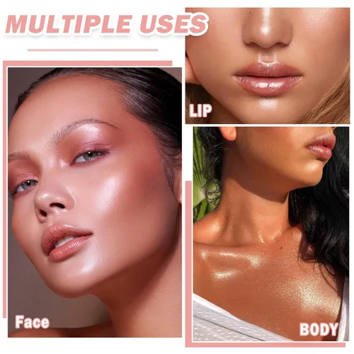 Miniatura 6 de Face Shimmer - Paleta de resaltadores, 1.0 onzas, blanco perla + rosa hada, de larga duración, brillante, polvo, unisex, paleta, colores mixtos