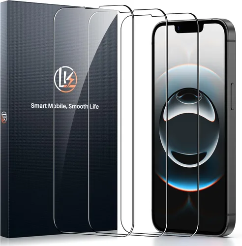 LK Screen Protector for iPhone 13/13 Pro, for iPhone 14/16e for Tempered Glass, 9H Hardness, Shockproof, Scratch-Resistant, Tempered Glass, 0.33 mm