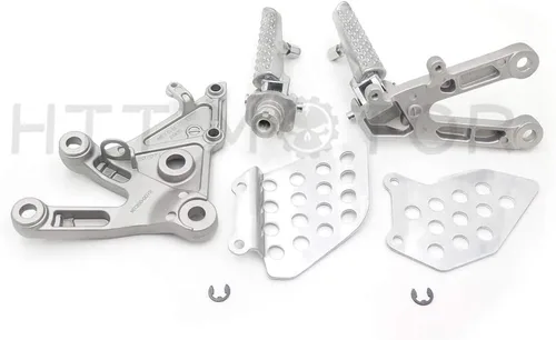 Miniatura 6 de MT390-007-POLISH Soporte de clavijas de pie delantero plateado compatible con CBR 600 RR 2003-2006