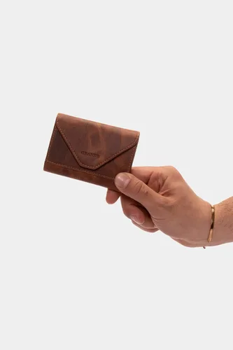 Miniatura 23 de grande Estuches para tarjetas 3639, Naranja, Tarjetero de cuero con cierre magnético, cartera pequeña de acordeón para mujer