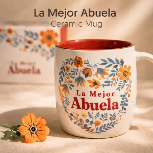 Miniatura 2 de Triple Gifffted Taza de café La Mejor Abuela en español, regalos para la mejor abuela latina del mundo, regalo del día de las Madres, Día