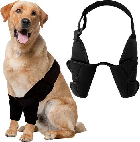 Protectores de codo para perros, manga de tratamiento de callos para heridas, patas delanteras para evitar lamidas, para perros medianos y grandes, S
