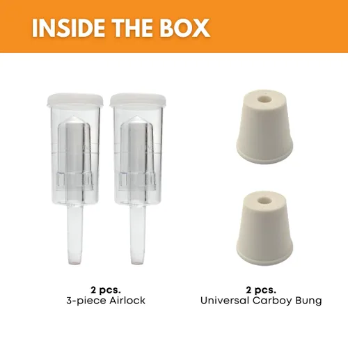 Miniatura 2 de Econo-lock 3 piezas con tapón carboy (Set de 2)