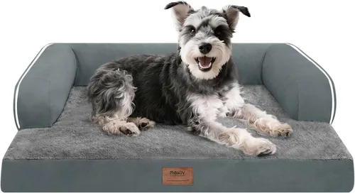 Miniatura 12 de Cama ortopédica impermeable para perros pequeños, cama para perros de tamaño mediano, cómoda cama para mascotas y gatos con lados, funda extraíble