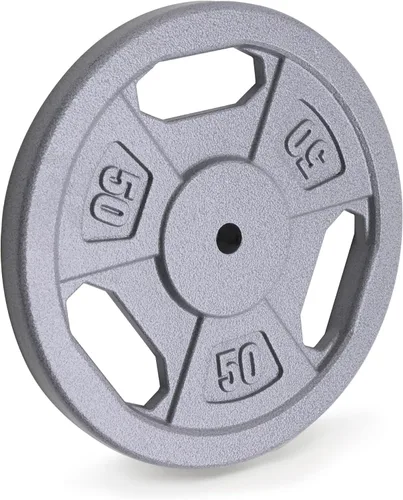Miniatura 9 de Marcy Classic - Discos de agarre estándar de hierro fundido de 1" para entrenamiento de fuerza y levantamiento de pesas