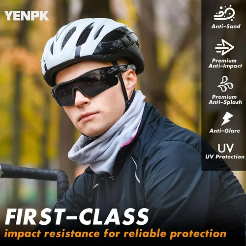 Miniatura 5 de Paquete de 6 lentes de seguridad, ANSI Z87.1+gafas protectoras UV, resistentes a los impactos y antiarañazos, para hombres y mujeres