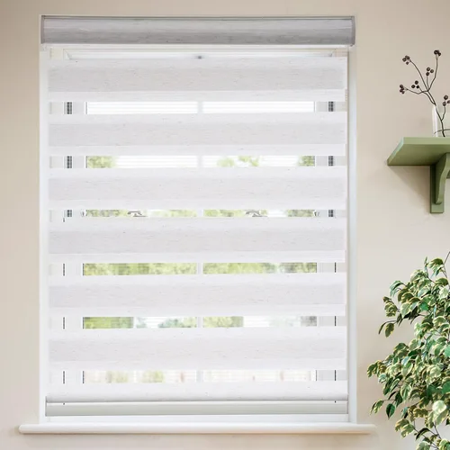 Miniatura 14 de Personalizadas MYshade - Persianas de cebra para ventanas sin cordones, persianas para ventanas con filtro de luz, tratamientos para ventanas