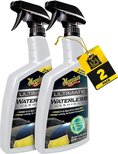 Miniatura 8 de Meguiar's Ultimate Wash and Wax, jabón y cera de lavado de autos limpia y brilla en un solo paso, brilla y protege con un limpiador de pintura