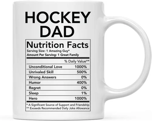 Miniatura 32 de Andaz Press Divertida taza de té de café de cerámica de 11 onzas, regalo de agradecimiento, datos nutricionales del ejército, paquete de 1, ideas