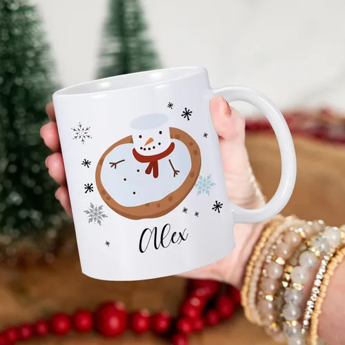 Miniatura 5 de COLBEAR Tazas de Navidad con nombre personalizado, taza de café de Navidad para niños, taza de chocolate caliente, taza de cacao caliente, taza