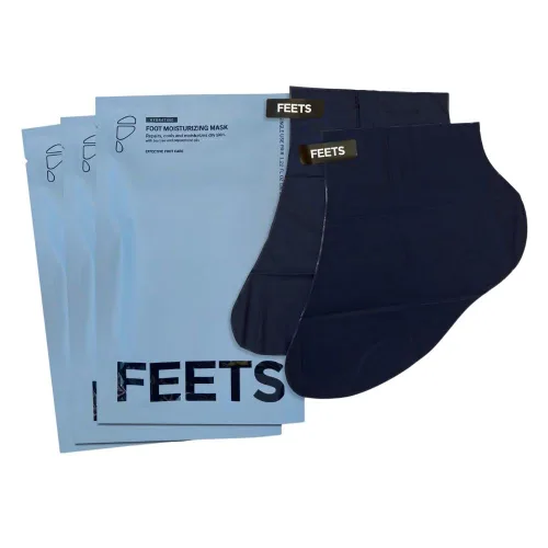 FEETS Mascarilla hidratante para pies con árbol de té y menta (paquete de 3) | Perfecto para hombres y mujeres | Hidrata profundamente todo el pie y